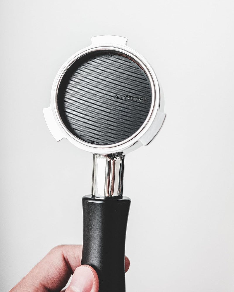 Normcore 51mm Ultra-Slim 0.2 mm Puck Screen - Lower Shower Screen - Metal Coffee Reusable Filter for 51mm Portafilter - 200-micron Laser etched - 316 Stainless Steel with Titanium PVD Coating - Image 2